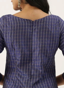 Navy Blue N Beige A Line Kurta Palazzo Set Festive Wear -C Bazaar Shop Navy Blue N Beige A Line Kurta Palazzo Set KSBS02101766 rrc3