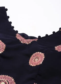 Dupatta From Navy Blue N Pink Embroidered Lehenga Set After Six Wear 12 Dupatta From Navy Blue N Pink Embroidered Lehenga Set After Six Wear -C Bazaar Shop Navy Blue N Pink Embroidered Lehenga Set GHBS02211154 rrc1