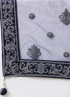 Navy Blue Net Stones N Hand Work Umbrella Lehenga Choli Wedding Wear -C Bazaar Shop Navy Blue Net Stones N Hand Work Umbrella Lehenga Choli GHCBF5137 rrc2