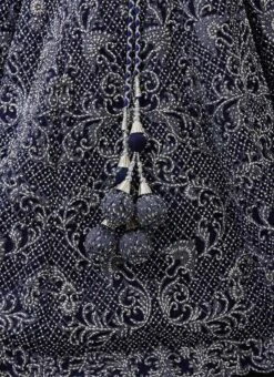 Navy Blue Net Stones N Hand Work Umbrella Lehenga Choli Wedding Wear -C Bazaar Shop Navy Blue Net Stones N Hand Work Umbrella Lehenga Choli GHCBF5137 rrc3