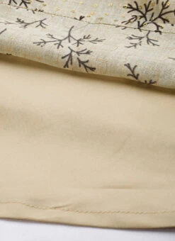 Off White Art Silk Gathered Flare Dress Festive Wear -C Bazaar Shop Off White Art Silk Gathered Flare Dress DRBS02204729 rrc3