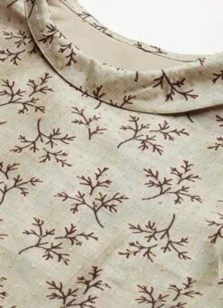 Off White Art Silk Printed Dress After Six Wear -C Bazaar Shop Off White Art Silk Printed Dress DRBS02205900 rrc1