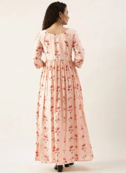 Off White Chanderi Modal Silk Dress After Six Wear -C Bazaar Shop Off White Chander Modal Silk Dress DRBS02111081 b