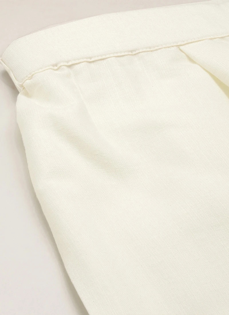 Off White Chanderi Modal Halter Neck Kurta Set After Six Wear 7 Off White Chanderi Modal Halter Neck Kurta Set After Six Wear - Image 7