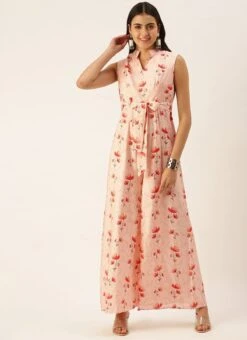 Off White Chanderi Modal Satin Collar Neck Jumpsuit After Six Wear -C Bazaar Shop Off White Chanderi Modal Satin Collar Neck Jumpsuit DRBS02111127 u