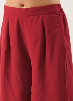 Bottom From Off White Embroidered Asymmetrical Gharara Suit After Six Wear -C Bazaar Shop Off White Embroidered Asymmetrical Gharara Suit SLBS02301728 rrc2 2