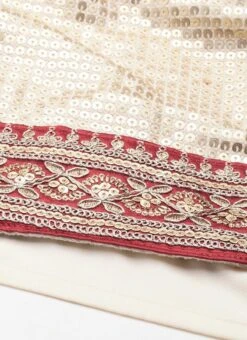 Top From Off White Embroidered Asymmetrical Gharara Suit After Six Wear -C Bazaar Shop Off White Embroidered Asymmetrical Gharara Suit SLBS02301728 rrc4