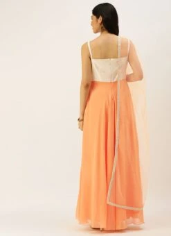 Off White Embroidered Floor Length Anarkali Suit Festive Wear -C Bazaar Shop Off White Embroidered Floor Length Anarkali Suit SLBS02205958 b