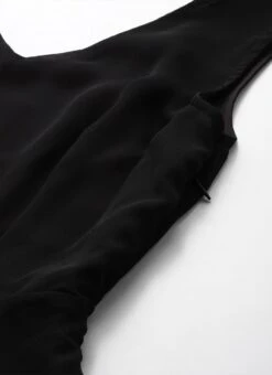 Off White N Black Embroidered Jacket Style Gown After Six Wear -C Bazaar Shop Off White N Black Embroidered Jacket Style Gown IWBS01910263 rrc1