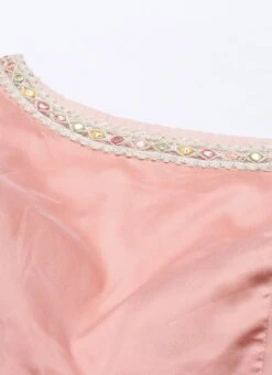 Off White N Peach Taffeta Kali Style Anarkali Suit Party Wear -C Bazaar Shop Off White N Peach Taffeta Kali Style Anarkali Suit SLBS02105414 rrc1