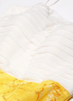 Jacket From Off White N Yellow Foil Printed Gown -C Bazaar Shop Off White N Yellow Foil Printed Gown IWBS02209689 rrc1