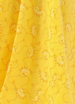 Off White N Yellow Foil Printed Gown Festive Wear -C Bazaar Shop Off White N Yellow Foil Printed Gown IWBS02209689 rrc4 1
