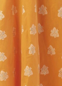 Off White N Mustard Jacquard Maxi Dress Festive Wear -C Bazaar Shop Off White N mustard Jacquard Maxi Dress DRBS02210940 rrc3