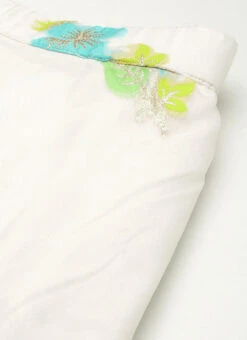 Off White Organza Jacquard Skirt Festive Wear -C Bazaar Shop Off White Organza Jacquard Skirt WBBS02306396 rrc1