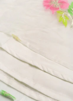 Off White Organza Jacquard Skirt Festive Wear -C Bazaar Shop Off White Organza Jacquard Skirt WBBS02306396 rrc2