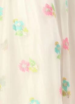 Off White Organza Jacquard Skirt Festive Wear -C Bazaar Shop Off White Organza Jacquard Skirt WBBS02306396 rrc4