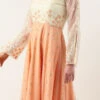 Top From Off White N Peach Embroidered Anarkali Suit After Six Wear