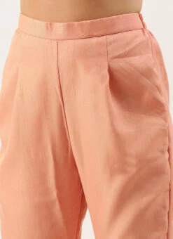 Top From Off White N Peach Embroidered Anarkali Suit After Six Wear -C Bazaar Shop Off white N Peach Embroidered Anarkali Suit SLBS02211071 rrc2