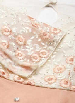 Top From Off White N Peach Embroidered Anarkali Suit After Six Wear -C Bazaar Shop Off white N Peach Embroidered Anarkali Suit SLBS02211071 rrc3