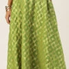 Olive Green Brocade Floor Length Skirt Festive Wear