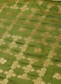 Olive Green Brocade Top Festive Wear -C Bazaar Shop Olive Green Brocade Top KRBS02307709 rrc4