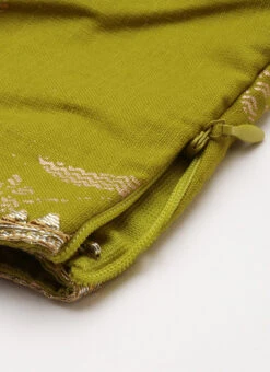 Bottom From Olive Green Rayon Foil Printed Co Ord Set After Six Wear -C Bazaar Shop Olive Green Rayon Foil Printed Co ord Set IWBS02211126 rrc4