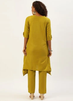 Olive Green Rayon Kurti Set Work Wear Festive Wear 11 Olive Green Rayon Kurti Set Work Wear Festive Wear -C Bazaar Shop Olive Green Rayon Kurti Set KSBS02209801 b