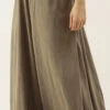 Olive Green Viscose Skirt After Six Wear