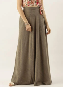 Olive Green Viscose Skirt After Six Wear 10 Olive Green Viscose Skirt After Six Wear -C Bazaar Shop Olive Green Viscose Skirt WBBS02306477 u