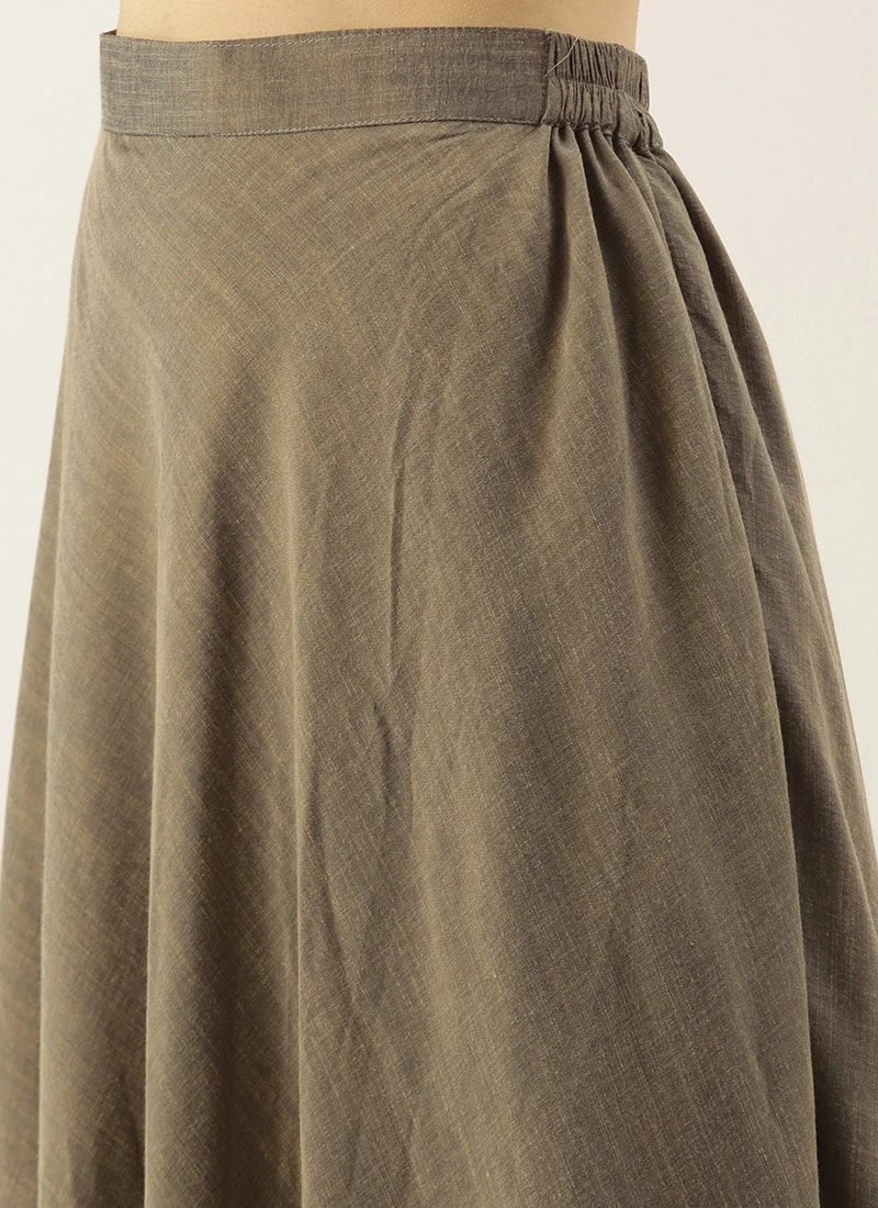 Olive Green Viscose Skirt After Six Wear 5 Olive Green Viscose Skirt After Six Wear - Image 5