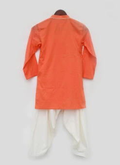 Orange Kurta Pyjama With Salwar Pant 5 Orange Kurta Pyjama With Salwar Pant -C Bazaar Shop Orange Kurta Pyjama with Salwar Pant KDBDFK1780 b