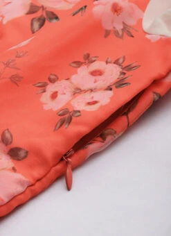 Orange N Off White Printed Dress Festive Wear -C Bazaar Shop Orange N Off White Printed Dress DRBS02303892 rrc3