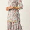 Bottom From Pale Blue Lily Art Silk Printed Gharara Set After Six Wear