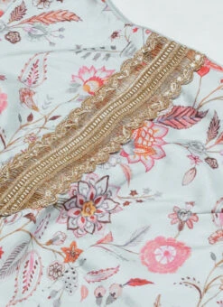 Dupatta From Pale Blue Lily Digital Printed Lehenga Set After Six Wear -C Bazaar Shop Pale Blue Lily Digital Printed Lehenga Set GHBS02301109 rrc1