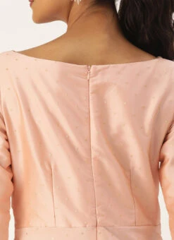 Peach Art Silk Anarkali Gown Festive Wear -C Bazaar Shop Peach Art Silk Anarkali Gown IWBS02306370 rrc2