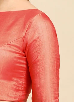 Peach Art Silk Blouse Festive Wear 14 Peach Art Silk Blouse Festive Wear -C Bazaar Shop Peach Art Silk Blouse BLBS02304991 rrc3