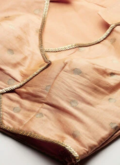 Skirt From Peach Art Silk Jacquard Co Ords Set After Six Wear -C Bazaar Shop Peach Art Silk Jacquard Co Ords Set IWBS02211099 rrc1