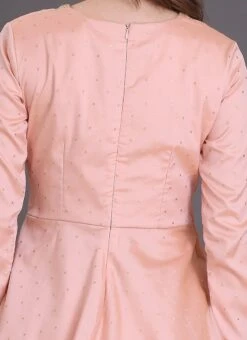 Top From Peach Art Silk Sharara Set After Six Wear -C Bazaar Shop Peach Art Silk Sharara Set SLBS02306378 rrc2