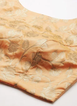 Peach Brocade Blouse Festive Wear Wedding Wear -C Bazaar Shop Peach Brocade Blouse BLBS02210831 rrc1