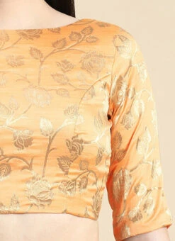 Peach Brocade Blouse Festive Wear Wedding Wear -C Bazaar Shop Peach Brocade Blouse BLBS02210831 rrc3