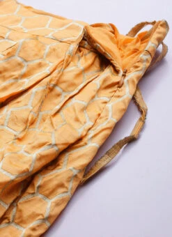 Peach Brocade Box Pleated Skirt Festive Wear -C Bazaar Shop Peach Brocade Box Pleated Skirt WBBS02012679 rrc2