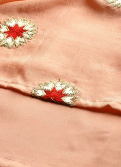 Peach Embroidered Chinon Kurta Set Festive Wear 15 Peach Embroidered Chinon Kurta Set Festive Wear -C Bazaar Shop Peach Embroidered Chinon Kurta Set KSBS01911717 rrc4