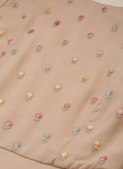 Peach Embroidered Georgette Dress Festive Wear -C Bazaar Shop Peach Embroidered Georgette Dress DRBS02210931 rrc1