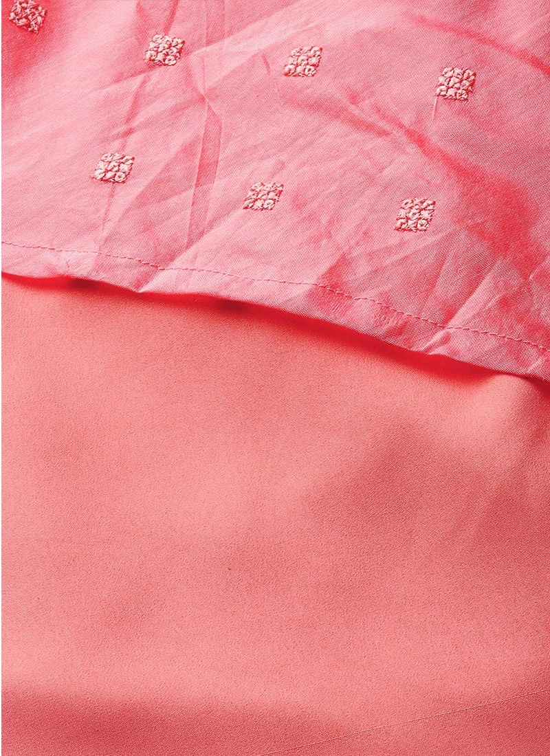 Peach Embroidered Halter Neckline Gown Festive Wear 7 Peach Embroidered Halter Neckline Gown Festive Wear - Image 7