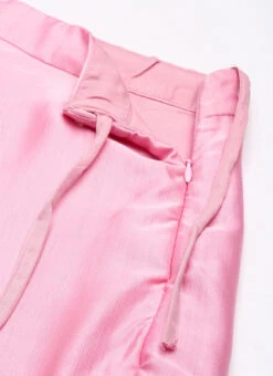 Skirt From Peach Embroidered N Pink Satin Skirt Set After Six Wear -C Bazaar Shop Peach Embroidered N Pink Satin Skirt Set IWBS02211106 rrc3