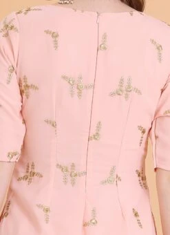 Dupatta From Peach Embroidered Palazzo Suit After Six Wear -C Bazaar Shop Peach Embroidered Palazzo Suit SLBS02306390 rrc2 2
