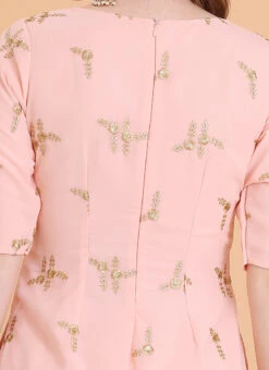 Top From Peach Embroidered Palazzo Suit After Six Wear 13 Top From Peach Embroidered Palazzo Suit After Six Wear -C Bazaar Shop Peach Embroidered Palazzo Suit SLBS02306390 rrc2