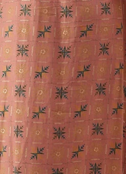 Peach Foil Printed A Line Dress Work Wear -C Bazaar Shop Peach Foil Printed A line Dress DRBS02111070 rrc3