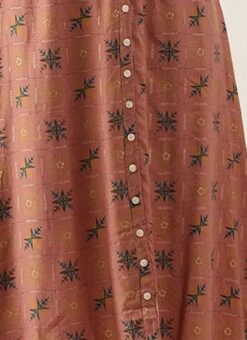 Peach Foil Printed A Line Dress After Six Wear Work Wear -C Bazaar Shop Peach Foil Printed A line Dress DRBS02111070 rrc4 1