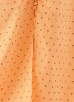 Peach Foil Printed Cotton Maxi Dress After Six Wear Festive Wear -C Bazaar Shop Peach Foil Printed Cotton Maxi Dress DRBS02206182 rrc3